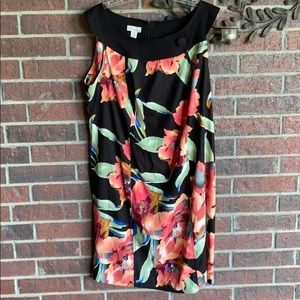 Kim Rogers dress plus size 20w black floral print